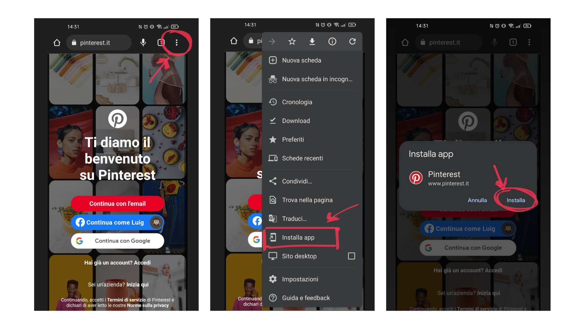 come installare una pwa progressive web app su Android