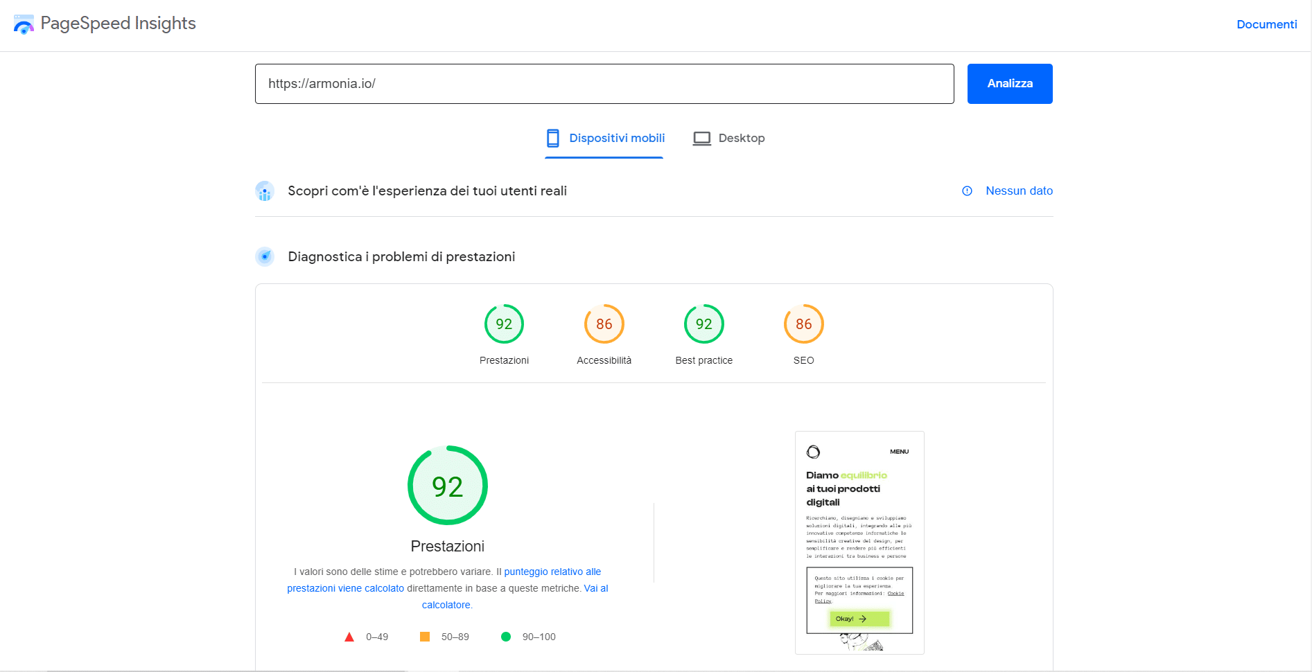 pagespeed insights google per ottimizzare il tuo sito web